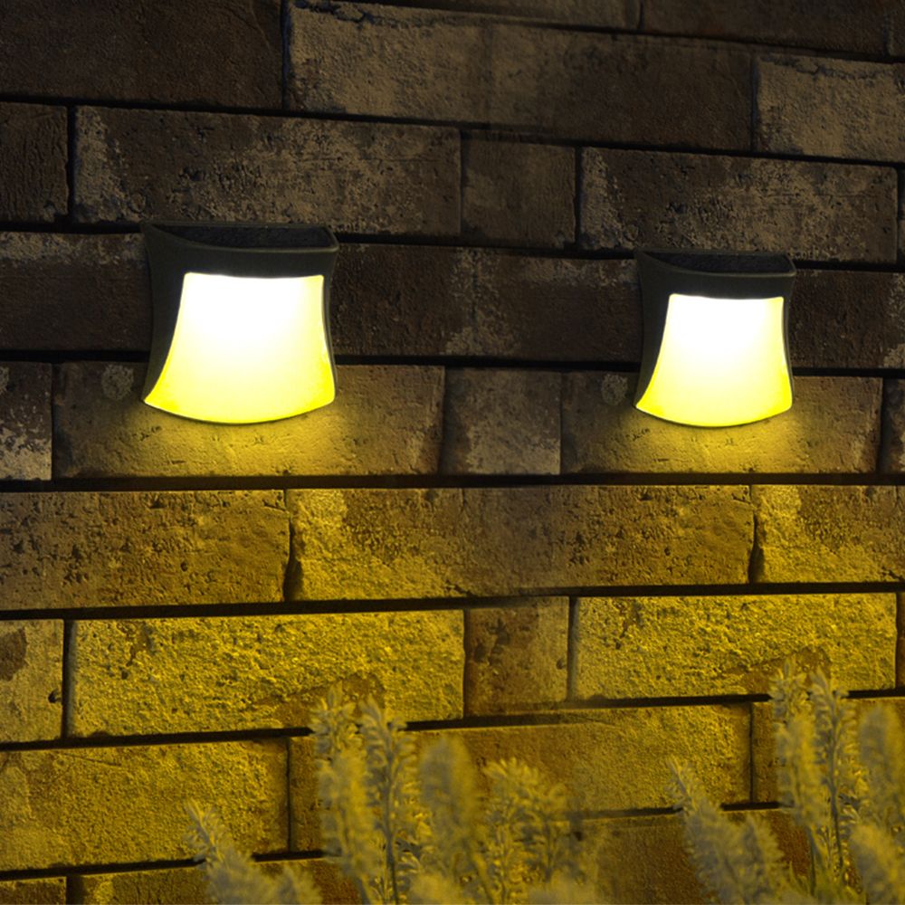 2 pcs/lot garden solar light night light Home garden atmosphere wall fence decoration outdoor step wall light Solar charging light control induction waterproof free wiring warm light